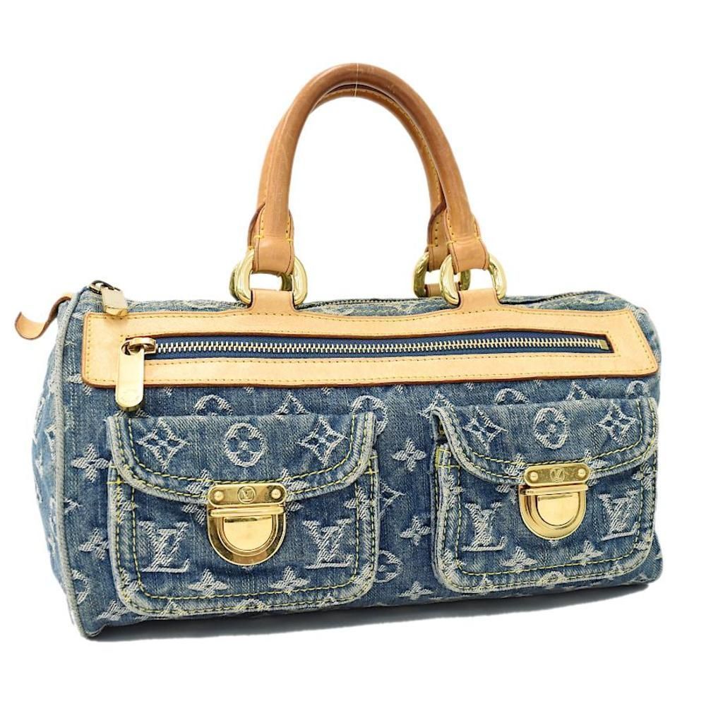 Louis Vuitton Neo Speedy Monogram Denim Canvas Blue Handbag